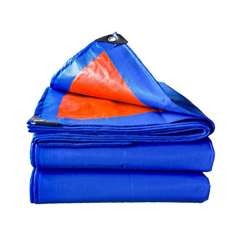 Beisheng Waterproof PE Tarpaulin - Thickened, Rainproof, Blue/Orange/Red Sunshade Canopy