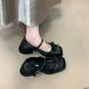 Women Shoes 2025 Spring Mary Jane Fashion Butterfly-knot Square Toe Satin Women's High Heels Buckle Elegant Pumps Shoe Wedding