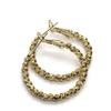 Elegant Retro Gold Hoop Earrings for Women - Large, Exaggerated High-Class European-American Style