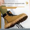Steel Toe Safety Boots Insulated Men Boots Waterproof Wear Resistant Slip-Resistant Steel Toe Sneakers Anti Smashing Work Shoes
