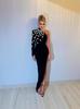 European & American High-End Sexy One-Shoulder Studded Bandage Dress - Long-Sleeved, Slim-Fitting, Luxurious.