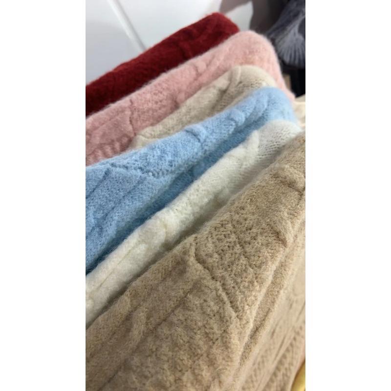 Dam Höst och Vinter Rundhals Lös Twist Pullover Jumper