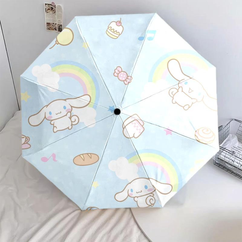 Cinnamoroll Pattern, Automatic Folding Umbrella, Portable and Foldable Design, 8 Ribs, a Christmas or Birthday Gift.