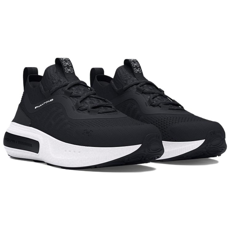 Under Armour HOVR Phantom 4 Czarne Białe Męskie Sneakersy Antracytowe 3027593-001