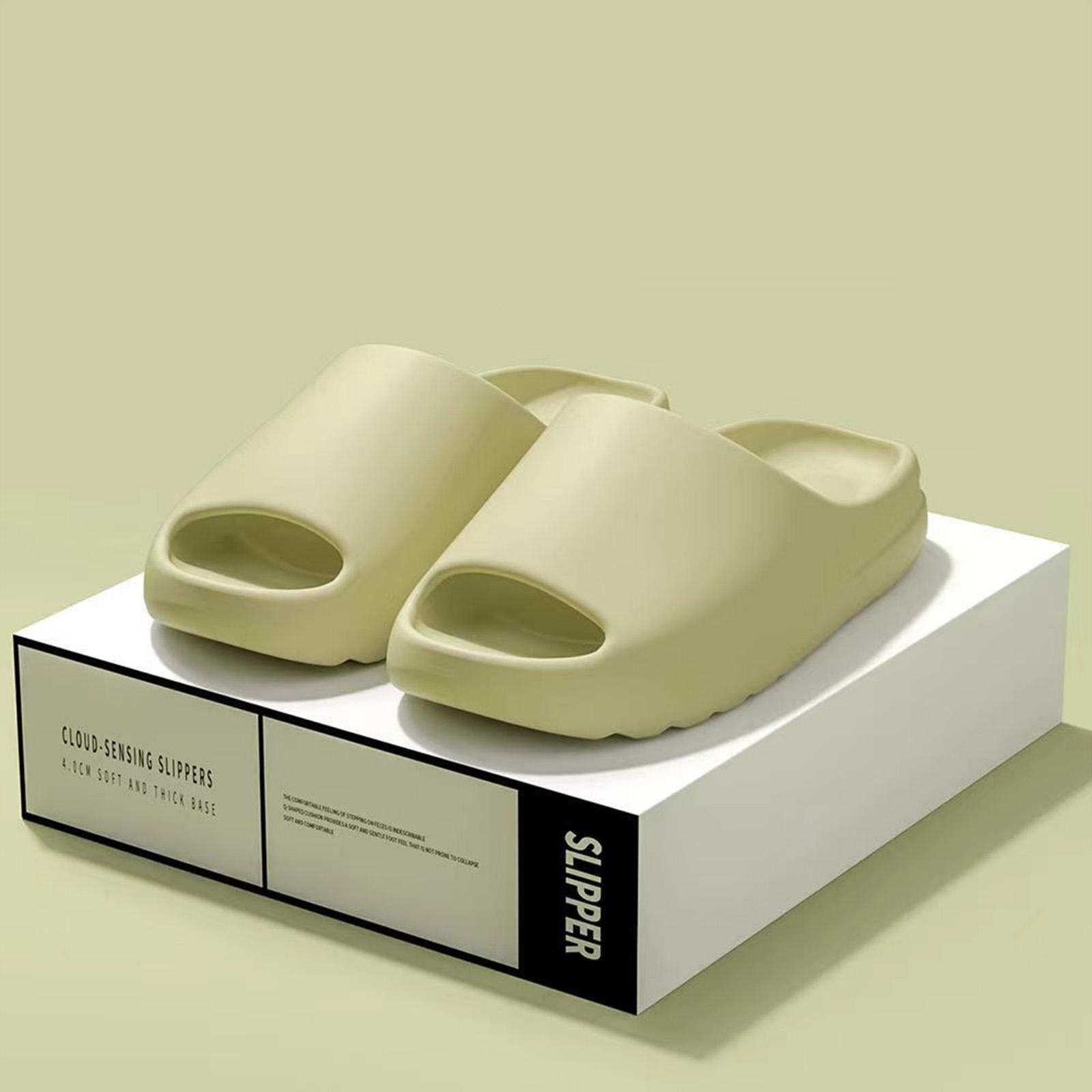 

Мягкие шлепанцы Eva для мужчин с толстой зубчатой подошвой, нескользящие, мужские и женские, летние пляжные тапочки, люксовый бренд, мода, для улицы и дома 46-47&CHINA зелёный