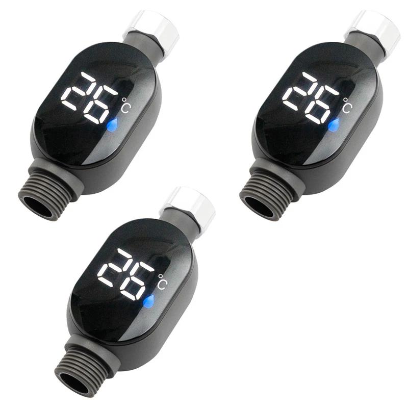 New shower water temperature gauge with LED display screen,touch activated,waterproof, suitable for bathrooms, kitchens,swimming