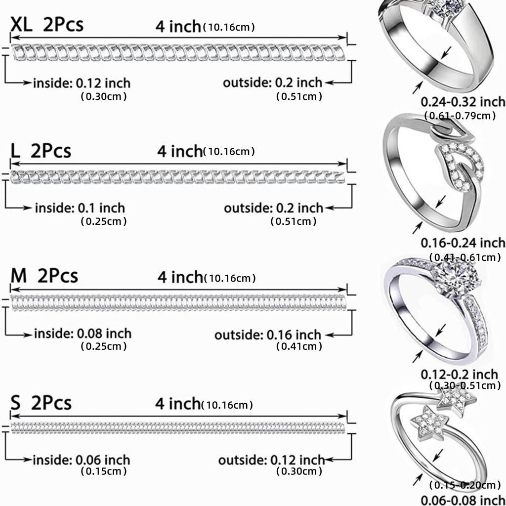 Clear Plastic Ring Size Adjuster Useful Comfortable Rings Guards Ring Resizer Invisible Reducer Guards for Any Ring