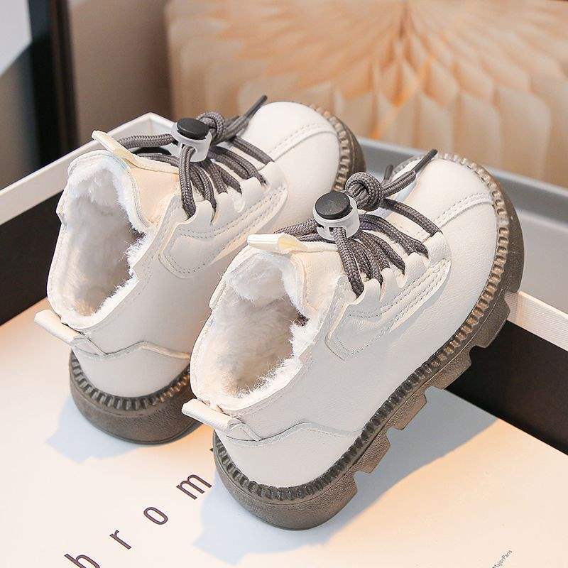 Children's Shoes 2025 Winter Shoes Extra Thick Girls Snow Boots Piled Thickened Baby Cotton Boots Boys Martin Boots