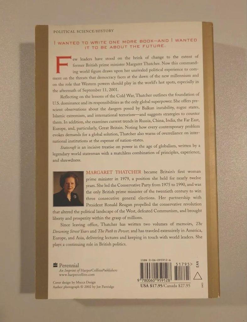 [USED] Foreign Books: STATECRAFT/MARGARET THATCHER
