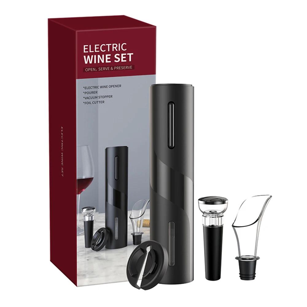 Abridor de vinho elétrico, saca-rolhas automático recarregável, abridor criativo de garrafas de vinho, carregamento USB com cabo, adequado para uso doméstico