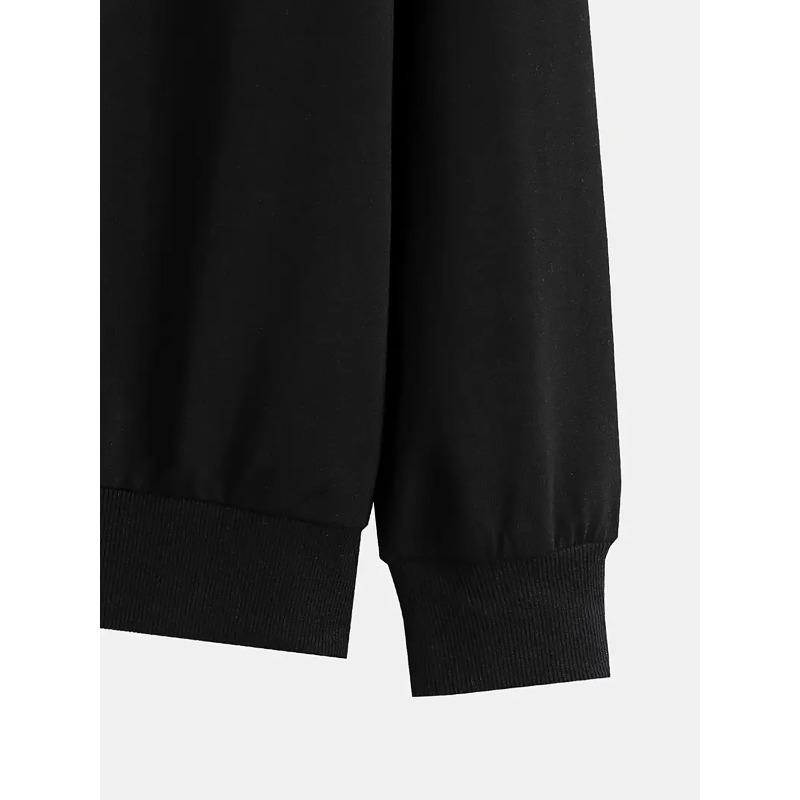 Tintenspritzer-Stil Druck Herren Neues Rundhals-Sweatshirt Doppelseitiger Druck Langarm Vielseitiges Oberteil Lockerer Modetrend Lässiger Sport-Pullover