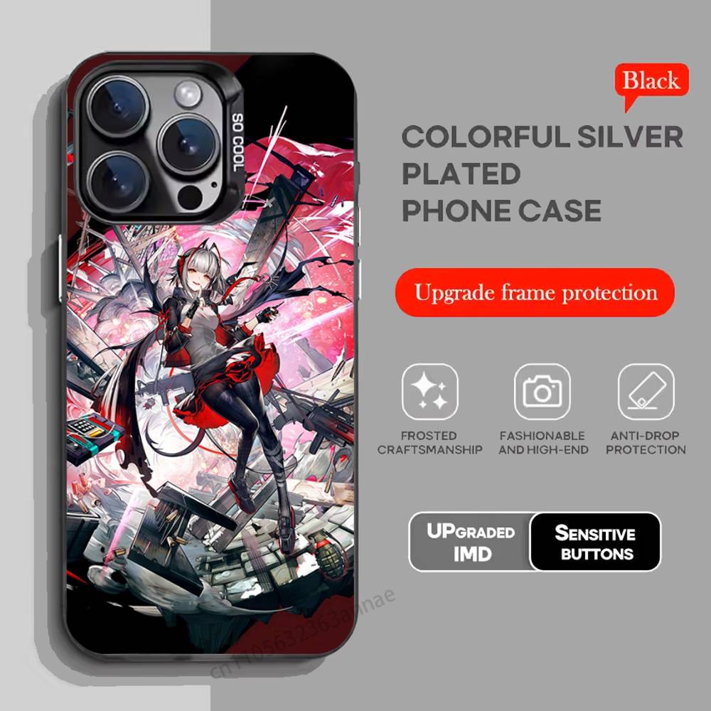 Arknights Game W phone Case for iPhone 17 11 12 Pro Max Plus Mini Air SE  16e 14 15 16 13 Soft Shell
