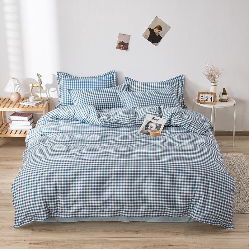 Thickened Brushed Four-piece Bed Sheet and Quilt Cover Three-piece Set Four-season Autumn and Winter Bedding Duvet Cover