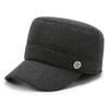 Winter Men's Flat Top Hat Windproof Dad Woolen Five-star Ear Hat Old Man Fleece Thickened Thermal Hat