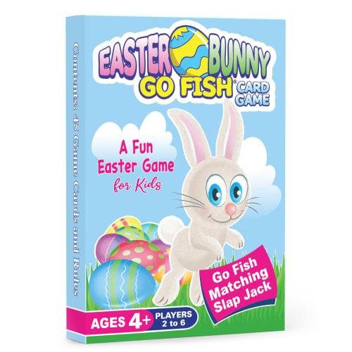 Easter Bunny Go Fish Card Game, a 3-in-1 Easter Game for Kids (Go Fish Game, Old Maid, Kids and Slap Jack), 3 Fun Classics In One Easter Themed Deck,