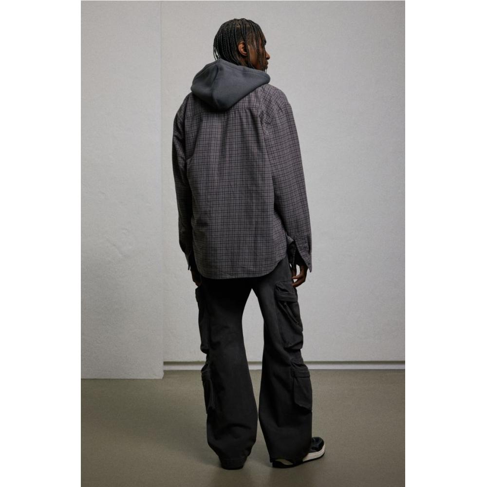 H M Regular Fit Twill Cargo Pants Black