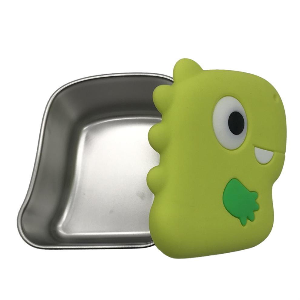 304 Stainless Steel Dinosaur Snack Box with Lid Dip Container