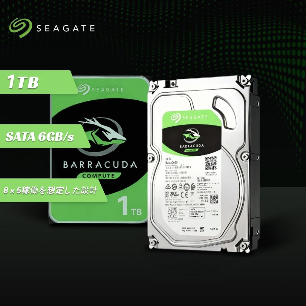 [Refurbished] Seagate Desktop HDD 1TB Series 3.5-inch Internal HDD SATA 6Gb/s 7200rpm 64MB ST1000DM010