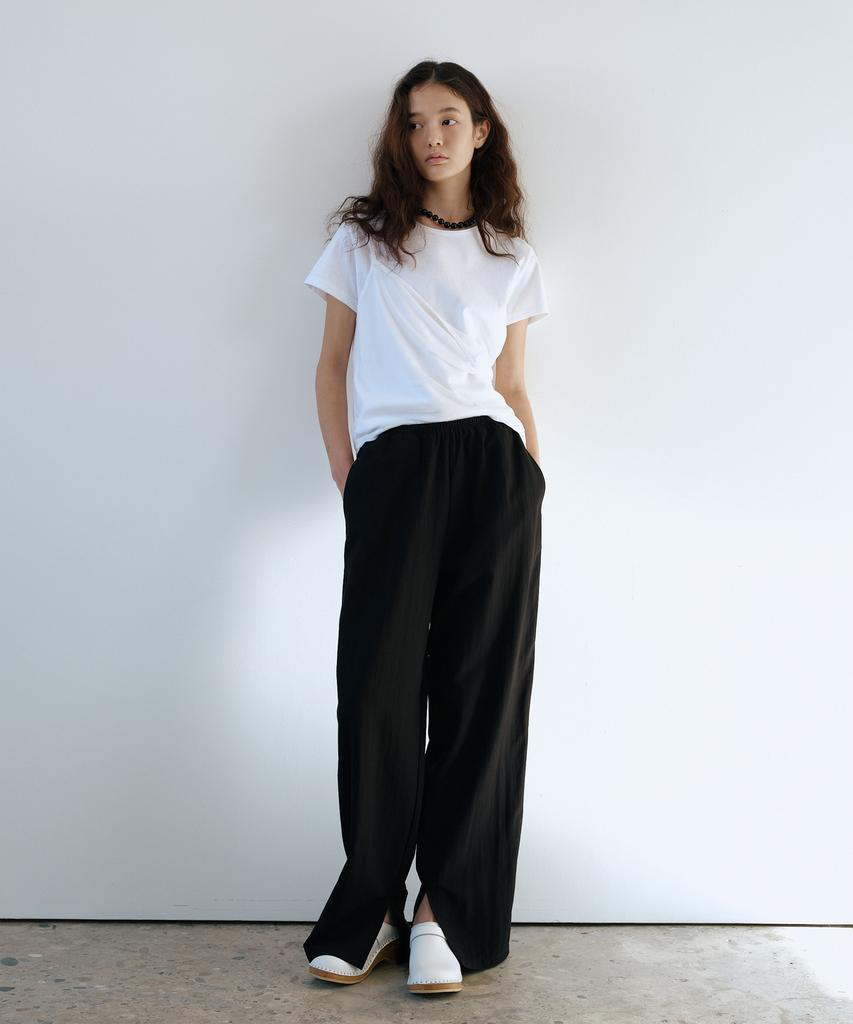 Yulago Slit Banding Wide Pants
