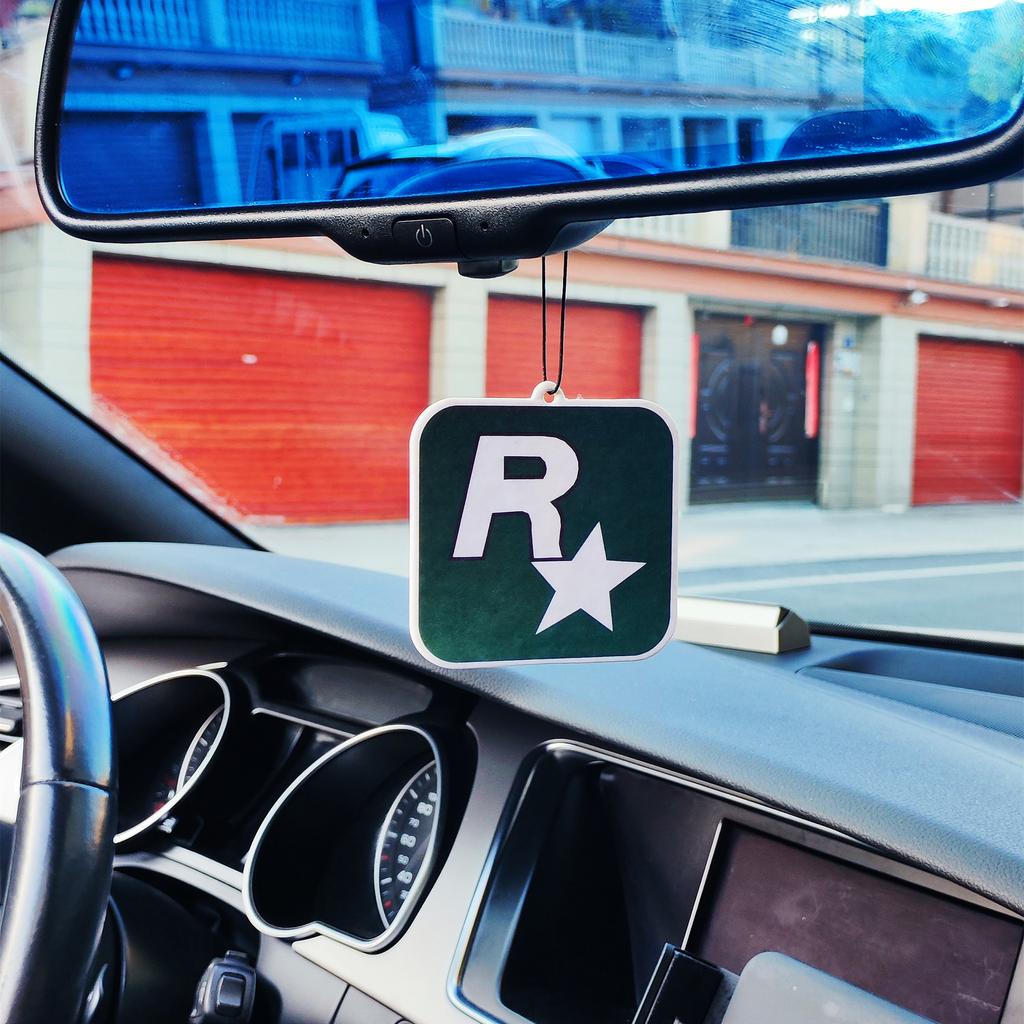 Car Fragrance R Star Pendant Air Freshener Car Rear View Hanging Long-Lasting Aromatherapy Fragrance Tablets Car Deodorization