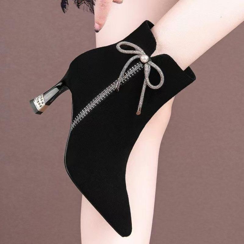 Fashion Booties Lightweight Zip Butterfly Bow Ankle Boots for Women Autumn Fashion 2025 Comfortable and Elegant Sale Woman Short Shoes