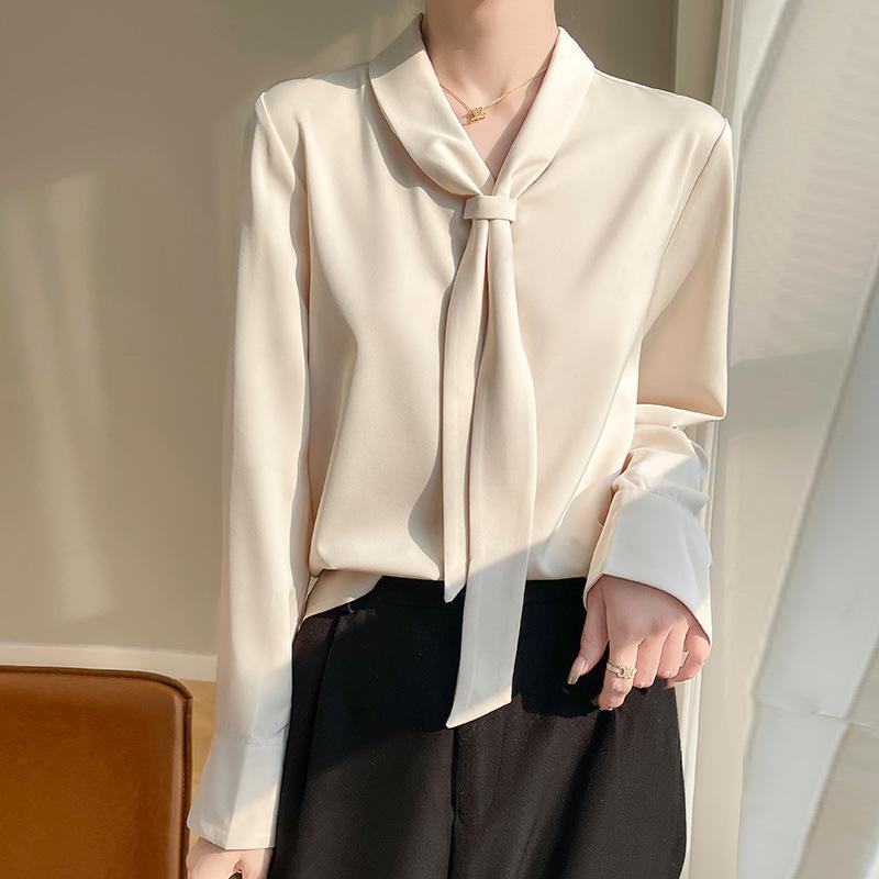 

Summer New Fashion Solid Color Long-sleeved Top Thin Bottoming Shirt M