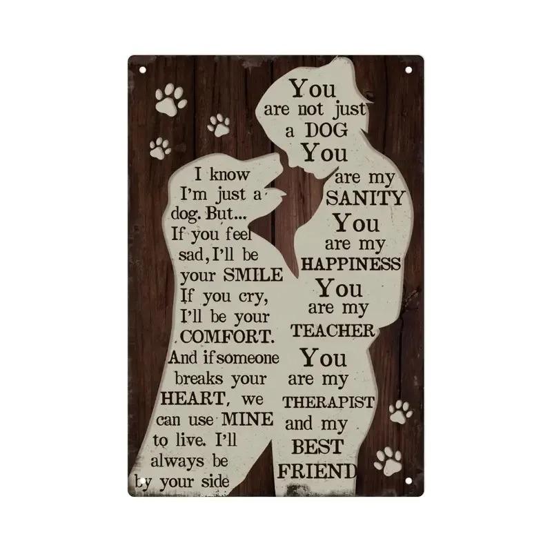 Dog Vintage Metal Tin Sign Wall Art Decor For Home Backyard Vet Pet Gifts For Pet Dog Lover
