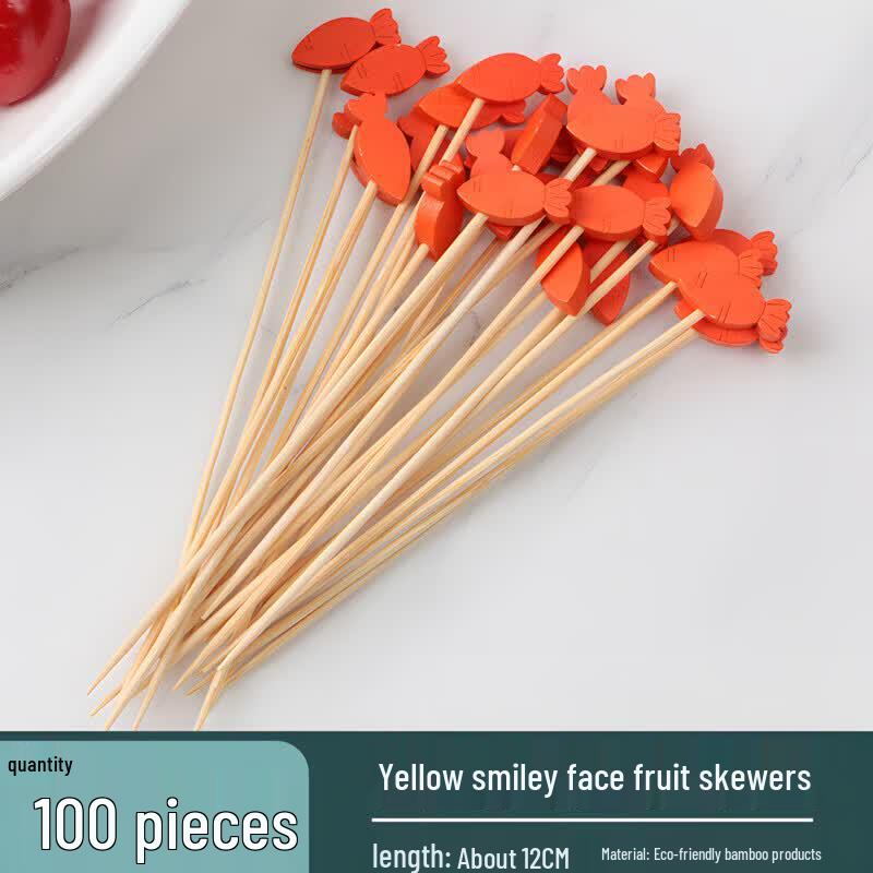 Qiewei Disposable Bamboo Fruit Picks