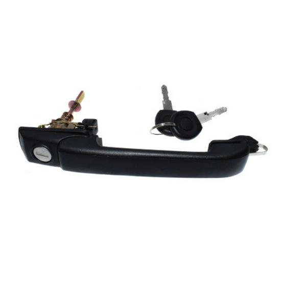 Volkswagen Golf Front Door Handle, Black with Key 1H0837207