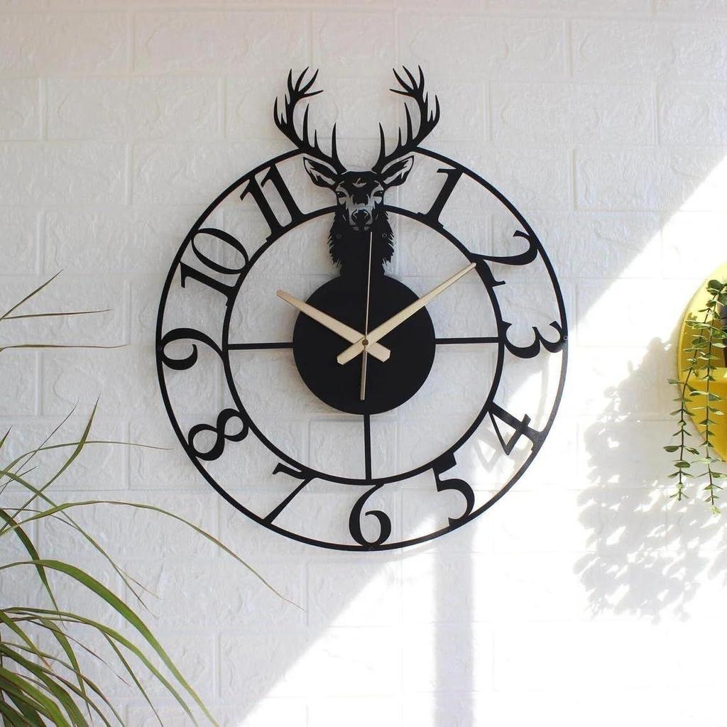 Stylish Metal Wall Clock for Living Room, Bedroom, Office, Kitchen, Home and Hall | Antique Fancy Big Size Modern Wall Watch for Home Decor (60CM)