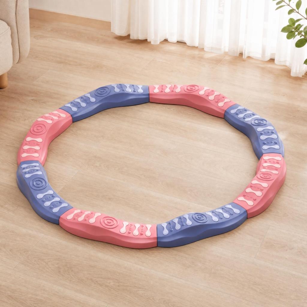 8 Pieces Curved Balance Board with Textured Textures Wobble Rocker Toy