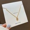 Crystal Pendant Girls Women Fashion Jewelry Zircon Clavicle Chain Titanium Steel M Letter Necklace