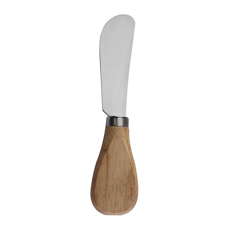 Stainless Steel Cheese & Pizza Knife Set with Wooden Handles
