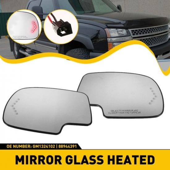 Driver Side Passenger Signal Mirror Glass Heated For 2003-05 Cadillac Escalade