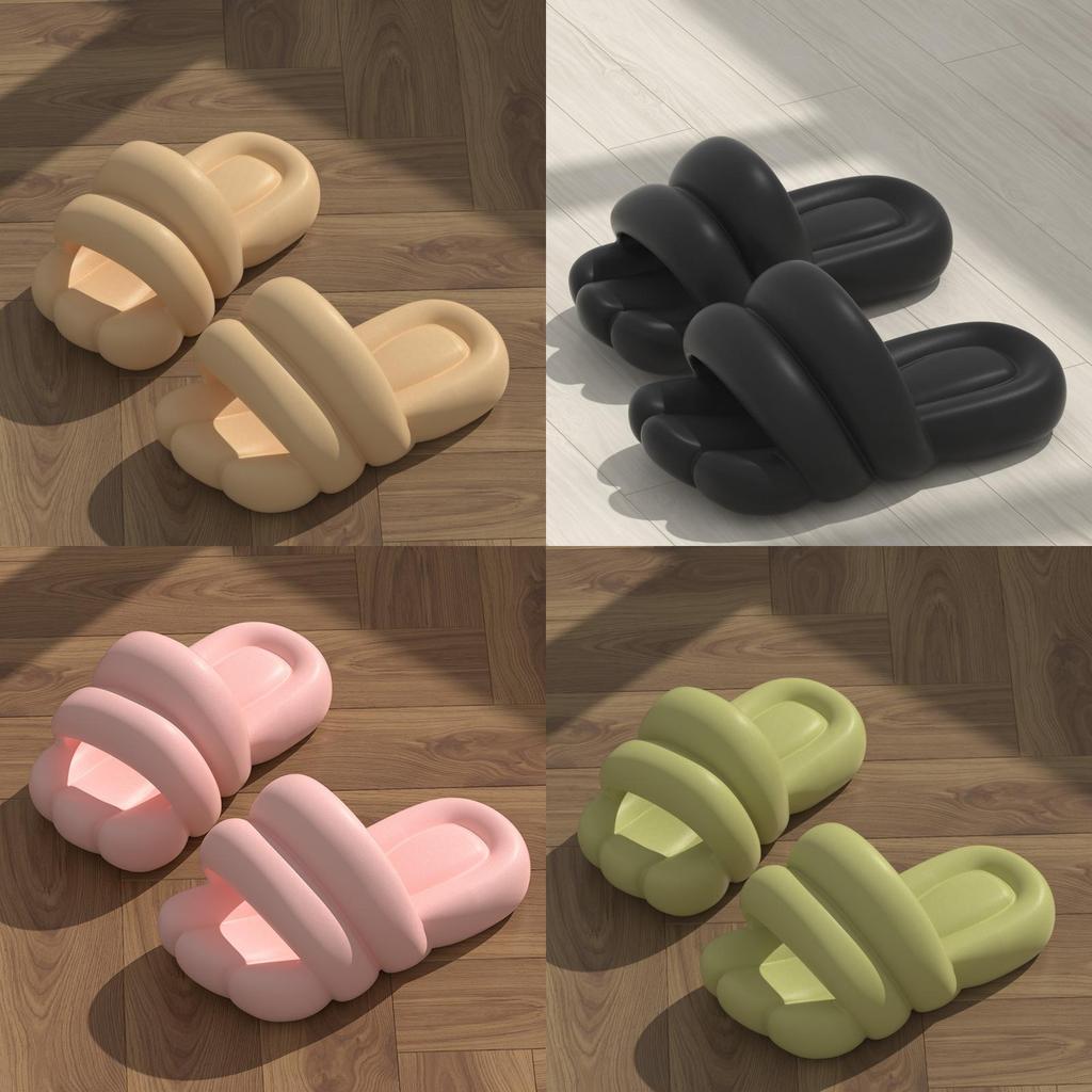 Indoor Nonslip Eva Slippers For Home Use With Thick Sole For Couples Comfort