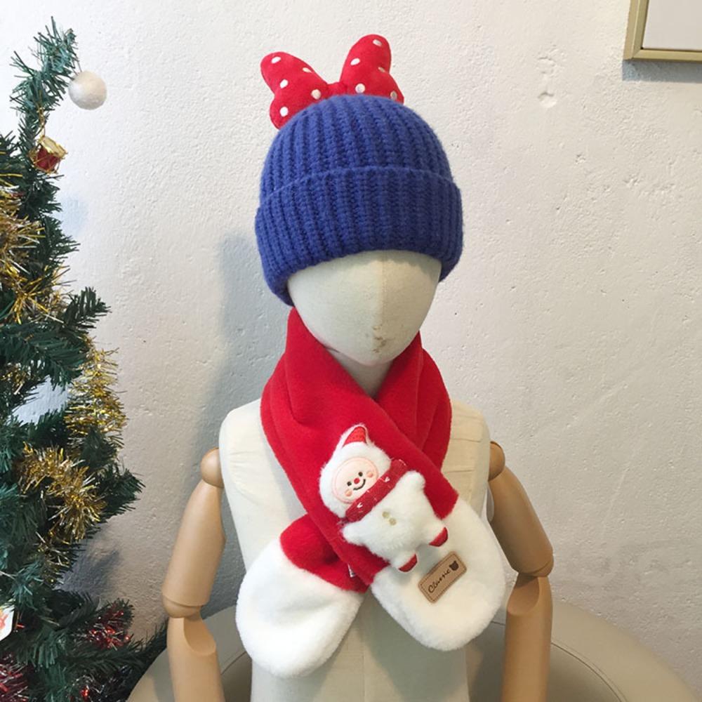 

Thickening Christmas Children s Scarf Windproof Winter Scarves Neck Cover Autumn and Winter Snowmen
