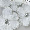 White Handmade Mesh Embroidery Flower Accessories Shirt Sweater Skirt Wedding Dress Diy Cloth Sticker Decoration
