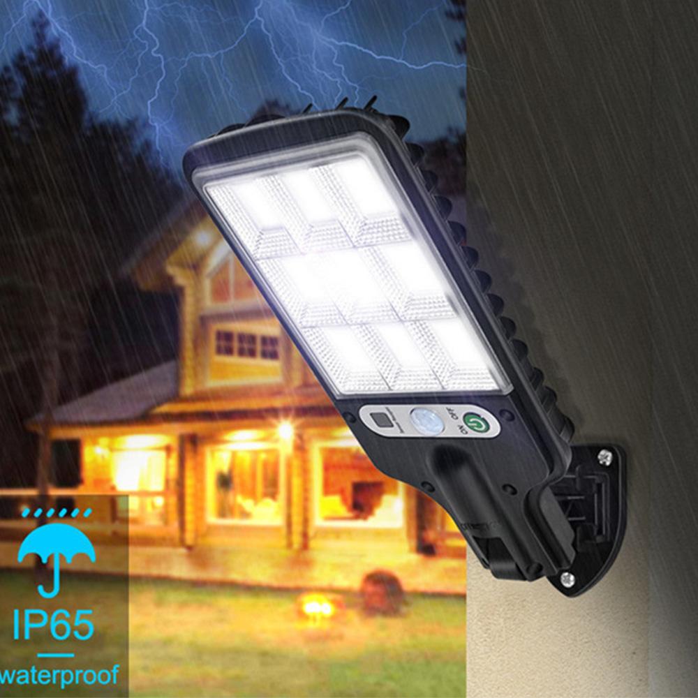 Solar Street Lights Outdoor Automatic LED Street Light Waterproof PIR Motion Sensor 120 Degree