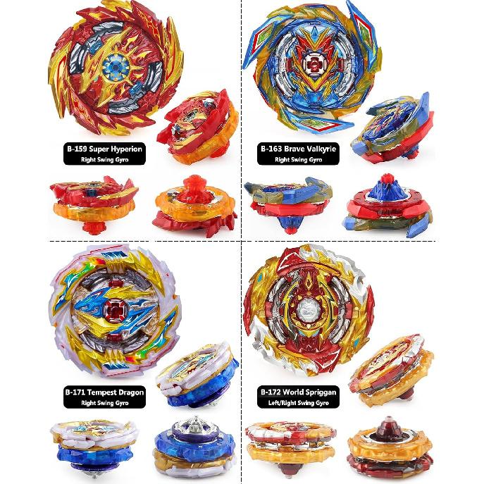 Bey Battling Bay Blades and Launcher Toy Set 8 Metal Fusion Spinning Tops 2 Launchers 1 Grip Burst Tops Burst Tops Gyro Combat Game for 8-12 Toy Gift