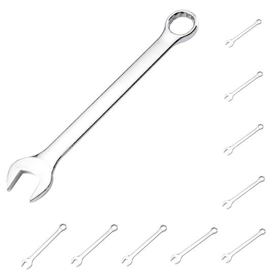 Chave de catraca de cabeça dupla de 6-18 mm, ferramenta de reparo antiferrugem de alta dureza, chave de catraca multiuso