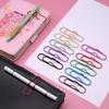10pcs Colorful Pen Holder Paper Fix Clips Bookmarks Stationery Paper Clips  Notebook