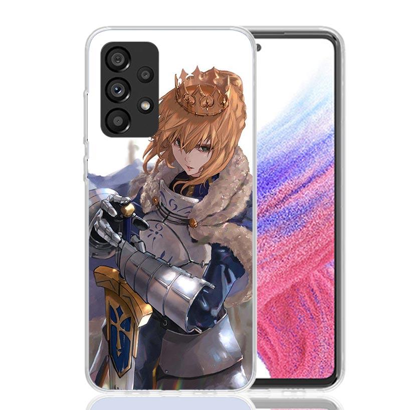 Fate Zero Stay Night Saber Phone Case For Samsung Galaxy A17 A16 A14 A15 A13 A57 A56 A54 A55 A53 A37 A36 A34 A35 A33 A26 A24 A25