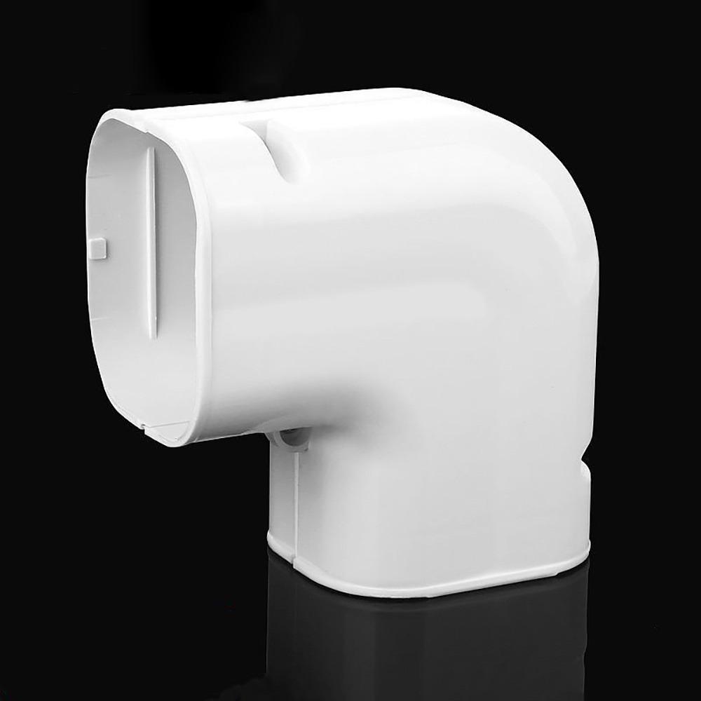 75*65mm Air Cond Lineset Cover System PVC Easy To Install Coupling End Cap Cover White Weather Resistance Wall Cap