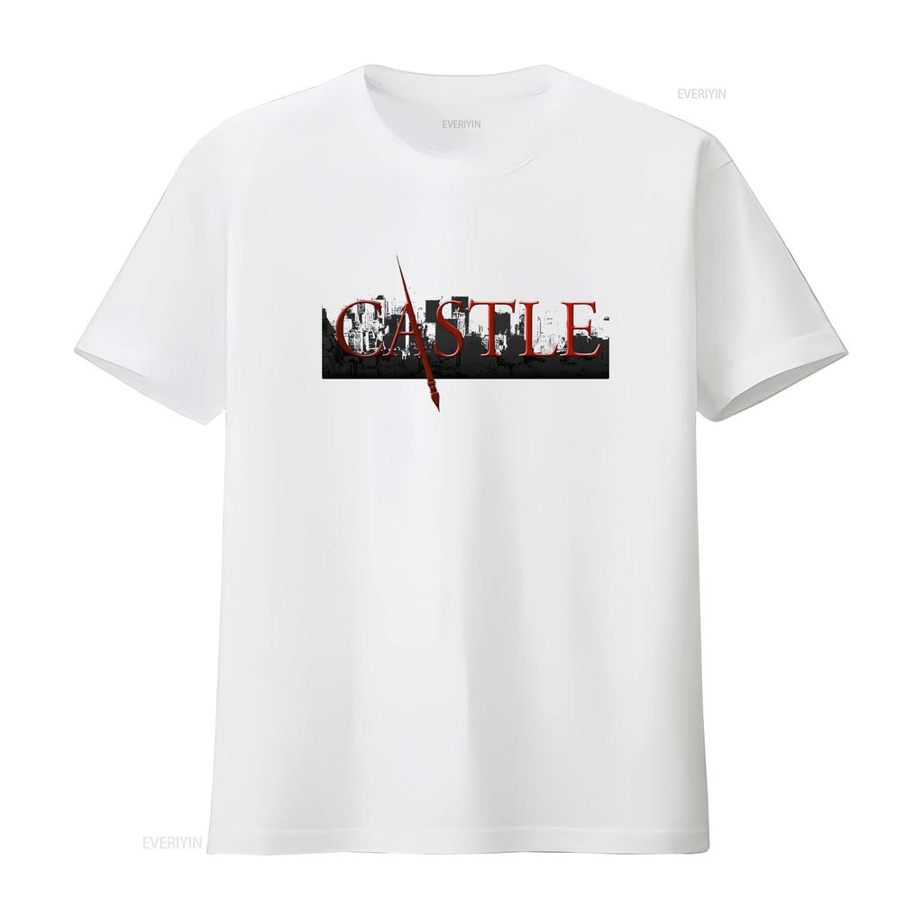 Castle Tv Series Show Detective Cool T Shirt vintage Washed Stylish homme streetwear Breathable Slightly Soft Versatile