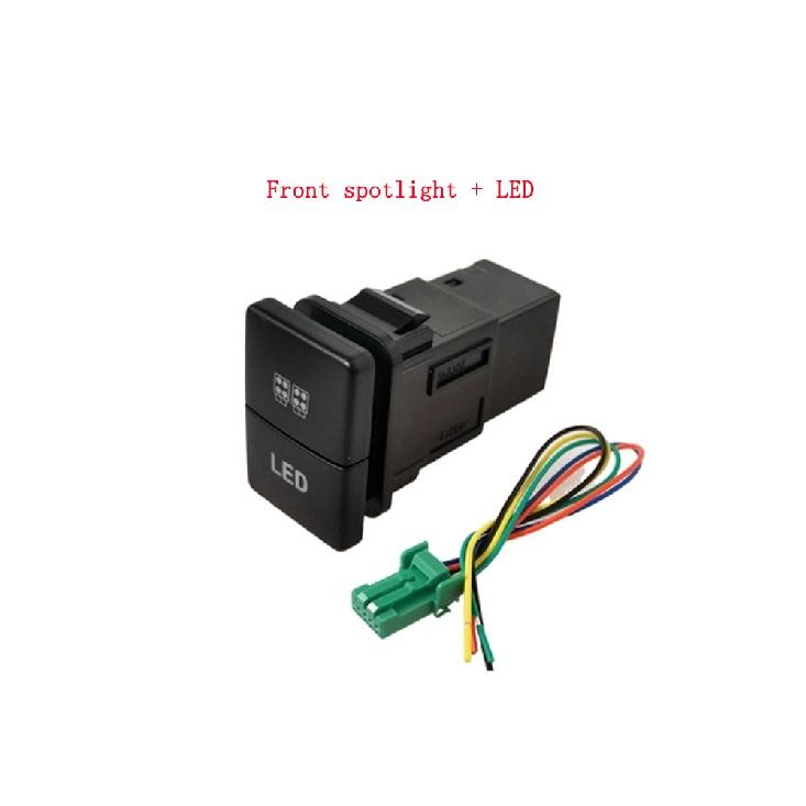 

1 шт., двойной ключевой переключатель, двойной переключатель, противотуманные фары, радар, источник питания, светодиодная кнопка переключения фар для Mitsubishi Eclipse Cross Spotlight LED