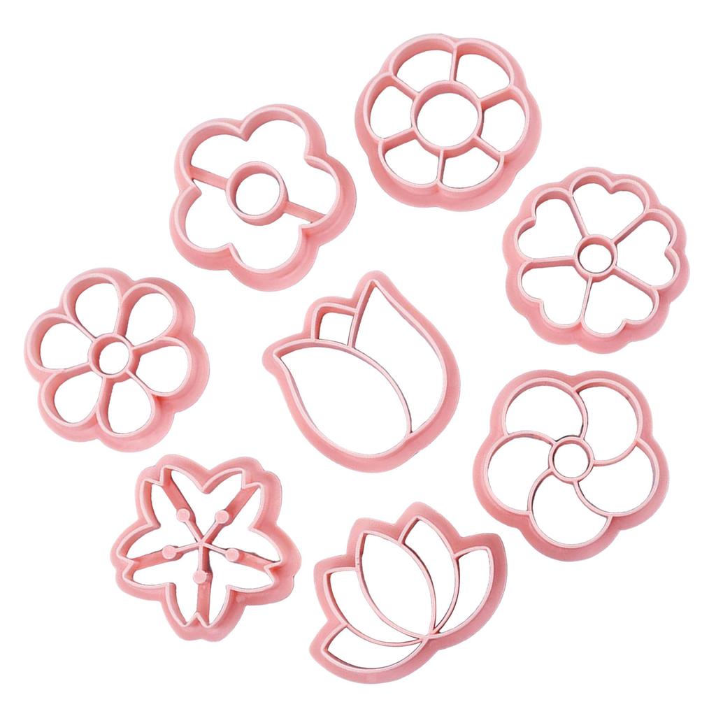 Pack Of 8 Flower Cookie Molds for Baking Enthusiasts Biscuit Fondant Embosser Stamp Rusts Resistant Dessert Bakewares