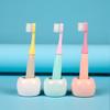 3pcs/set Soft Bristles Cute Children Toothbrush Little Mushroom Cartoon Silicone Brush Head Baby Kids Dental Oral Hygiene Care