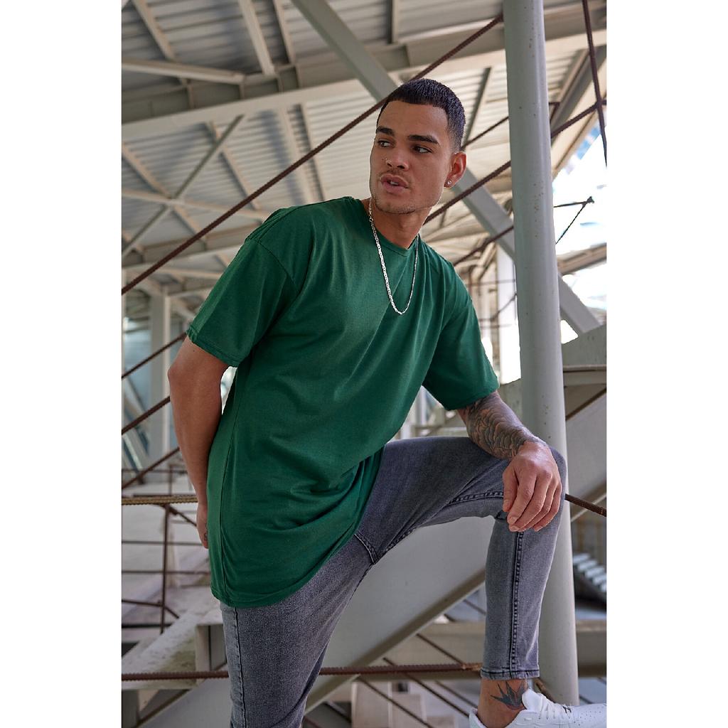 Men's Black Summer Oversize Short Sleeve Loose-cut T-shirt