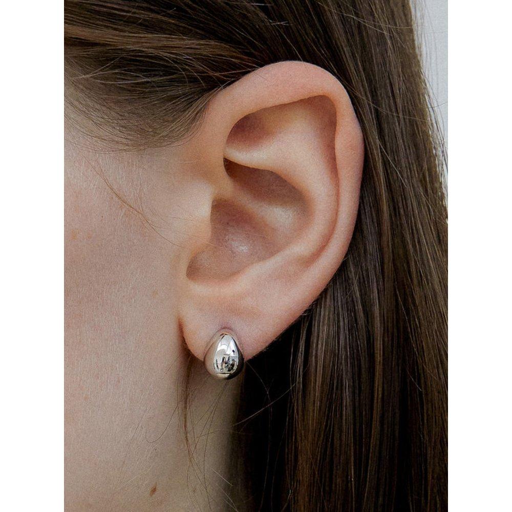 [Byyer] Champagne Full Moon Silver (Y) Volume Earrings (Choose 1 of 2)
