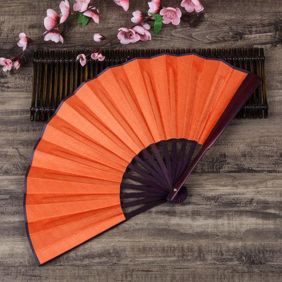 Folding Fan Smooth Opening Solid Color Decorative Bamboo Frame 10 Inches Chinese Style Handheld DIY Blank Fan Home Decor